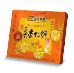CHOI HEUNG YUEN BAKERY ASST. FLAVOURS ALMOND COOKIES (BOX) 450G|咀香园三式杏仁饼（盒庄）450G